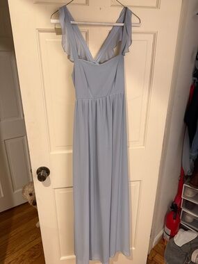 Show Me Your MuMu Powder Blue Chiffon Maxi Dress